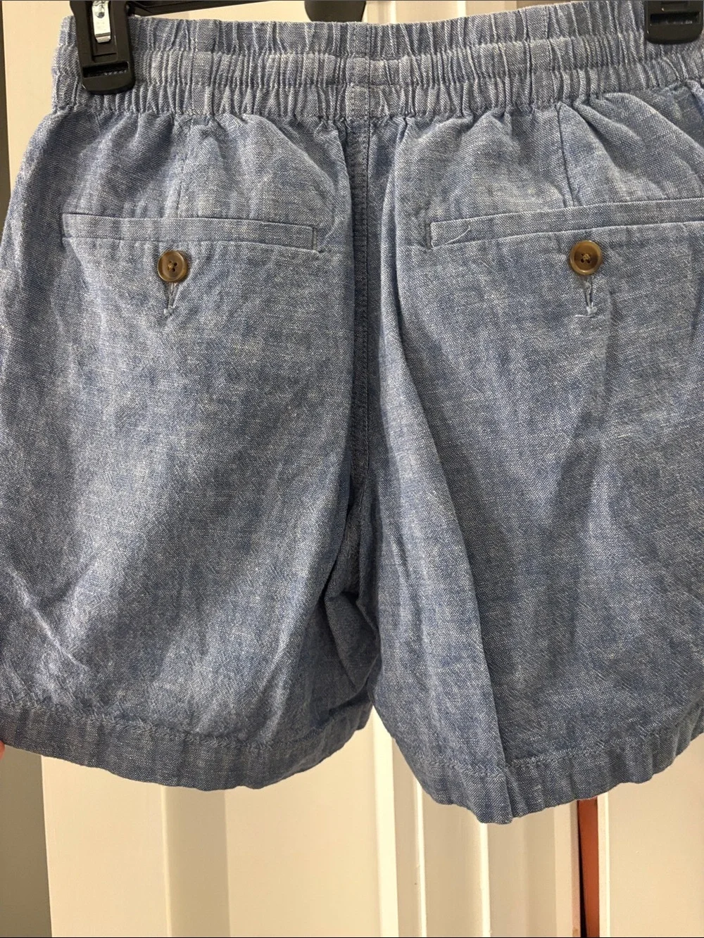 J. Crew Light Blue Linen-Blend Drawstring Hybrid Shorts